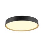 SLV Decona 42 Plafonnier Aluminium Noir Dorée Rond 23W 2680lm - 930-940 CCT | IP44 - Meilleur Rendu Des Couleurs - Dimmable 