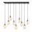 Emibig Hanglamp Astral Staal Zwart | Geschikt voor 9x E14 - Max 10W