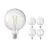 Voordeelpak 5x Calex Smart Tuya Wifi E27 Globe Filament 7.5W 1055lm - 818-830 Afstembaar Wit | Dimbaar - Vervangt 75W 